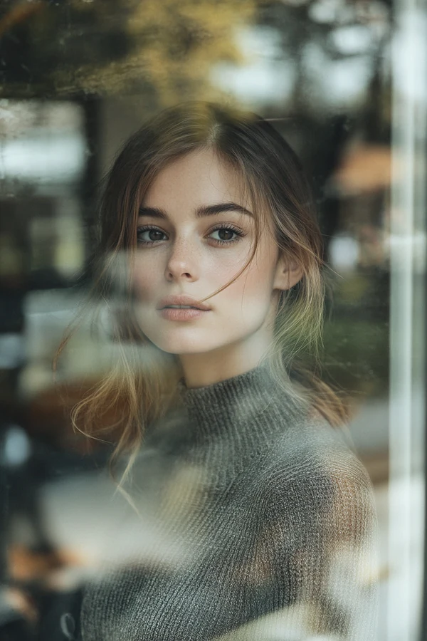 Debt consolidation solo fund — woman at window, reflection showing chaos behind and clarity ahead