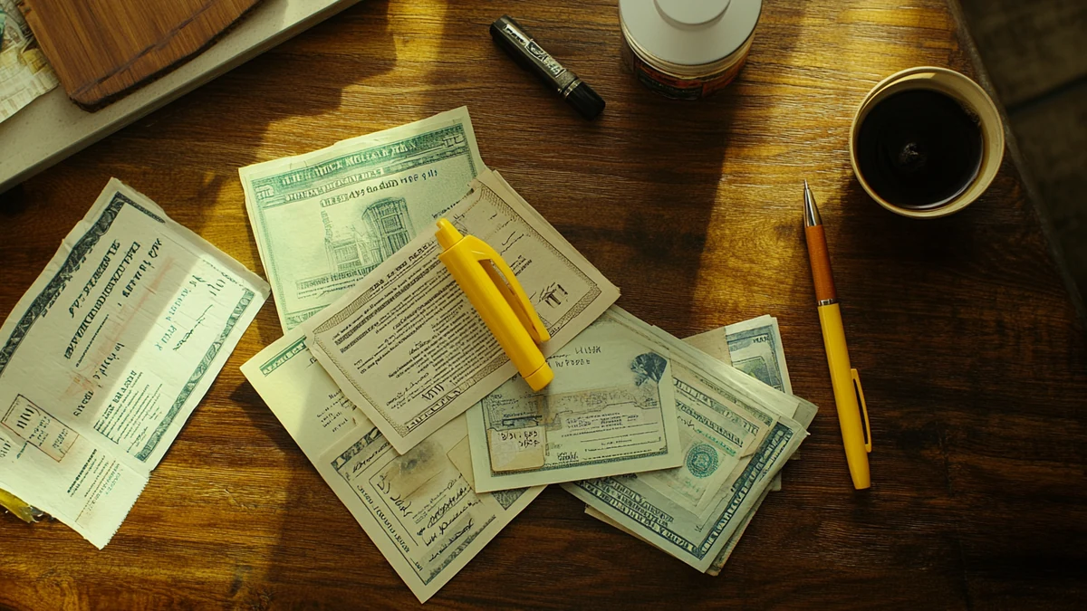 Solo fund apply — overhead view of financial documents, solo lending decision moment